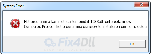 1033.dll ontbreekt