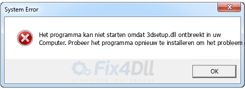 3dsetup.dll ontbreekt