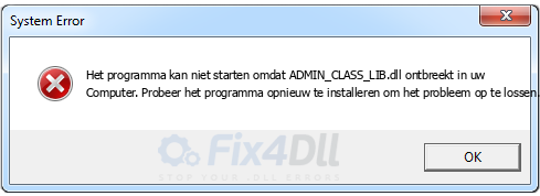 ADMIN_CLASS_LIB.dll ontbreekt