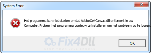 AdobeOwlCanvas.dll ontbreekt