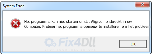 Align.dll ontbreekt