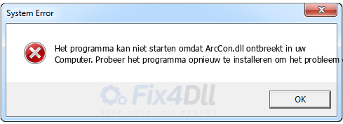 ArcCon.dll ontbreekt