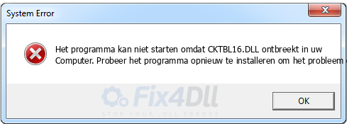 CKTBL16.DLL ontbreekt