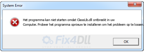 ClassLib.dll ontbreekt