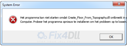 Create_Floor_From_Topography.dll ontbreekt