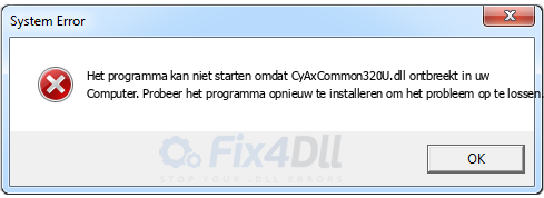 CyAxCommon320U.dll ontbreekt