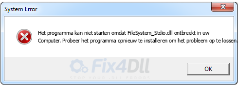 FileSystem_Stdio.dll ontbreekt