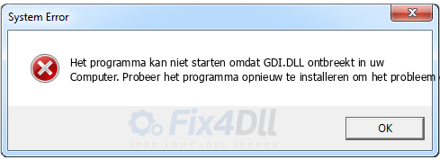 GDI.DLL ontbreekt