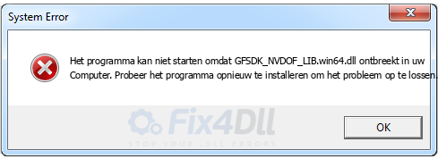 GFSDK_NVDOF_LIB.win64.dll ontbreekt