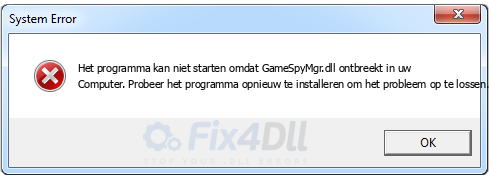 GameSpyMgr.dll ontbreekt