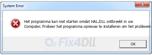 HAL.DLL ontbreekt