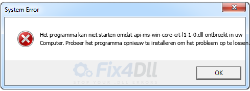 api-ms-win-core-crt-l1-1-0.dll ontbreekt