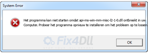 api-ms-win-mm-misc-l2-1-0.dll ontbreekt