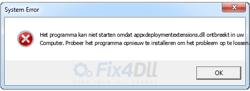 appxdeploymentextensions.dll ontbreekt