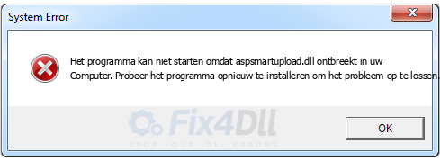 aspsmartupload.dll ontbreekt