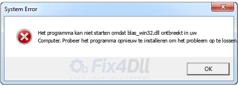 blas_win32.dll ontbreekt