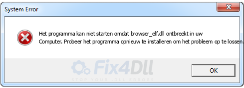 browser_elf.dll ontbreekt