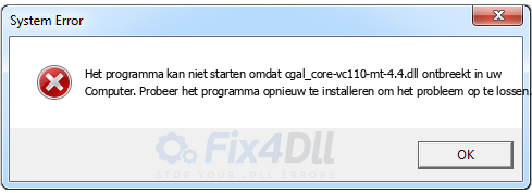 cgal_core-vc110-mt-4.4.dll ontbreekt