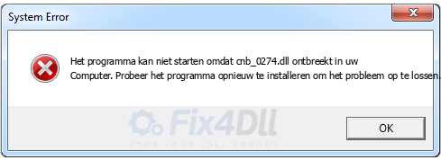 cnb_0274.dll ontbreekt