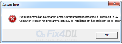 configureexpandedstorage.dll ontbreekt