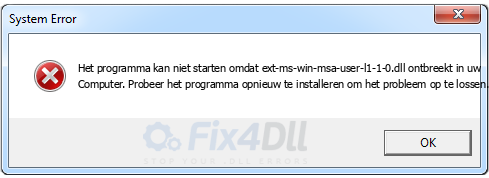 ext-ms-win-msa-user-l1-1-0.dll ontbreekt