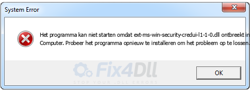 ext-ms-win-security-credui-l1-1-0.dll ontbreekt