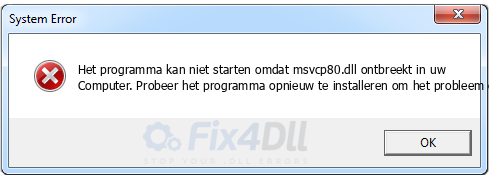 msvcp80.dll ontbreekt