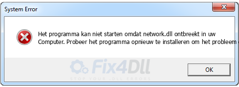 network.dll ontbreekt