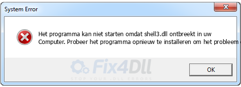 shell3.dll ontbreekt