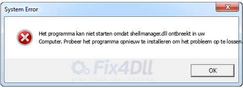 shellmanager.dll ontbreekt