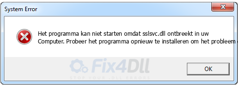 sslsvc.dll ontbreekt