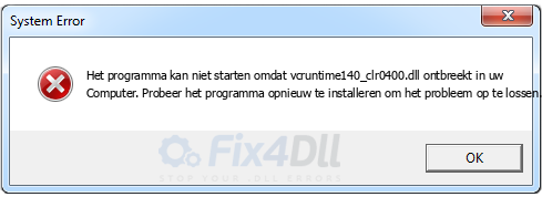 vcruntime140_clr0400.dll ontbreekt